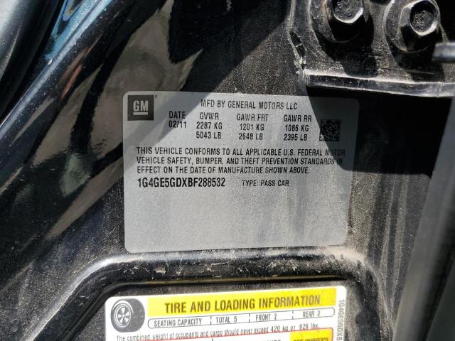 2011 BUICK LACROSSE CXS - 1G4GE5GDXBF288532