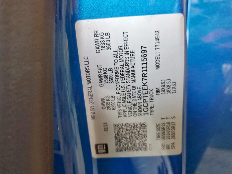 2024 CHEVROLET COLORADO T 1GCPTEEK7R1115697