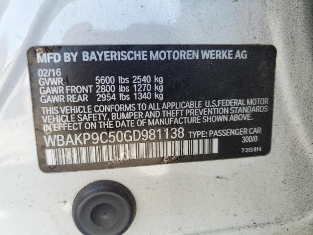 2016 BMW 550 XI WBAKP9C50GD981138