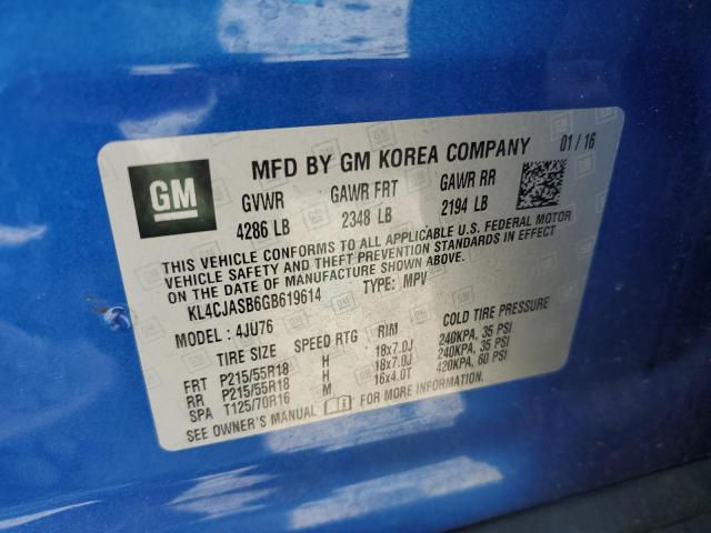 2016 BUICK ENCORE KL4CJASB6GB619614