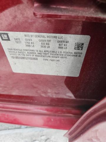2018 CHEVROLET CRUZE LT 1G1BE5SM7J7155850