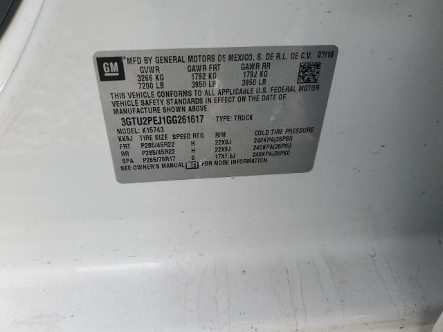 2016 GMC SIERRA K1500 DENALI 3GTU2PEJ1GG261617