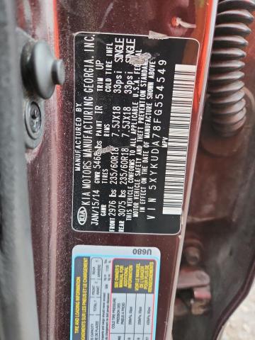 2015 KIA SORENTO EX 5XYKUDA78FG554549