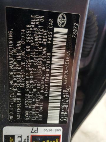 2014 TOYOTA CAMRY L - 4T4BF1FK0ER378438