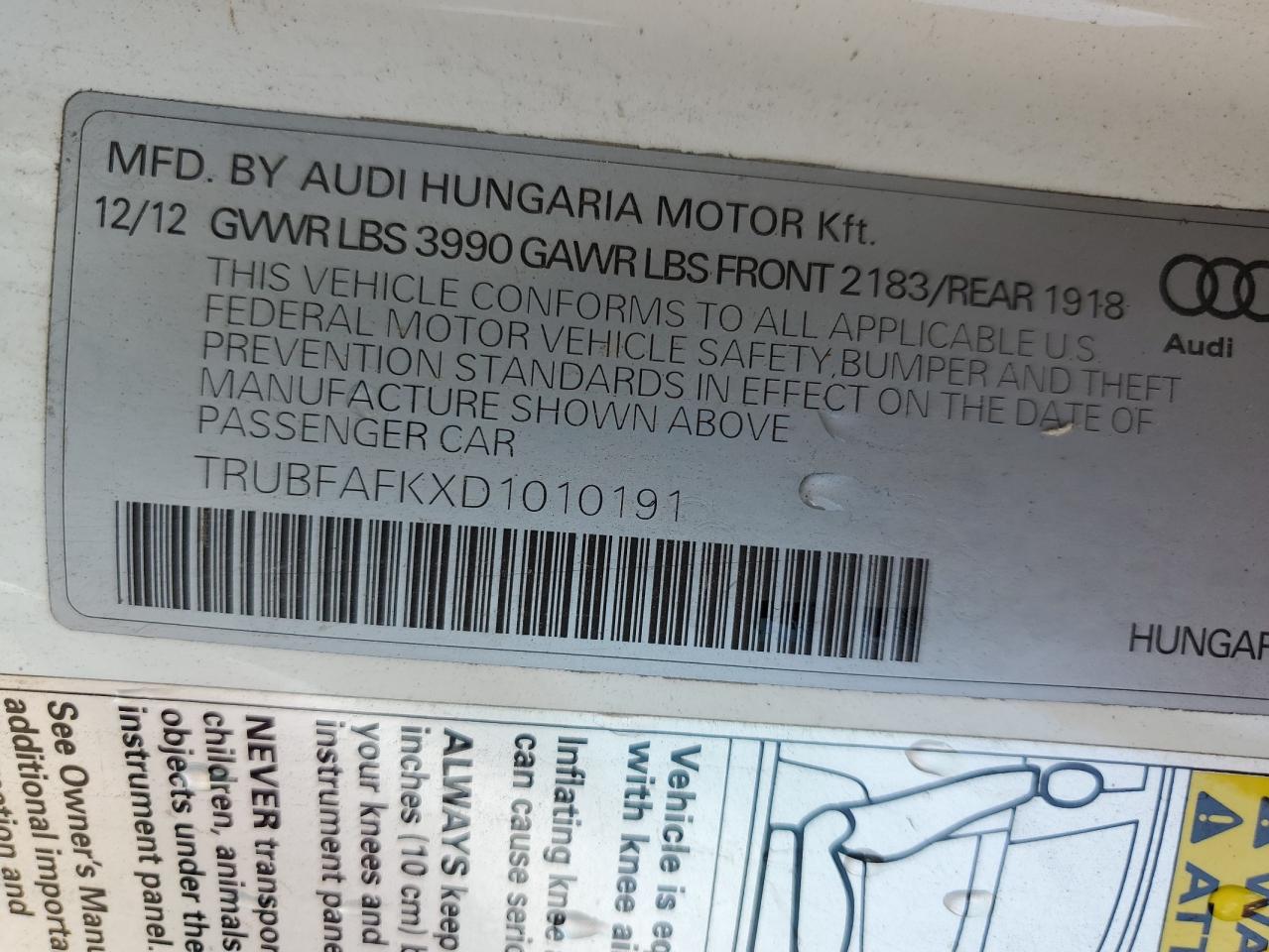 AUDI TT PREMIUM PLUS