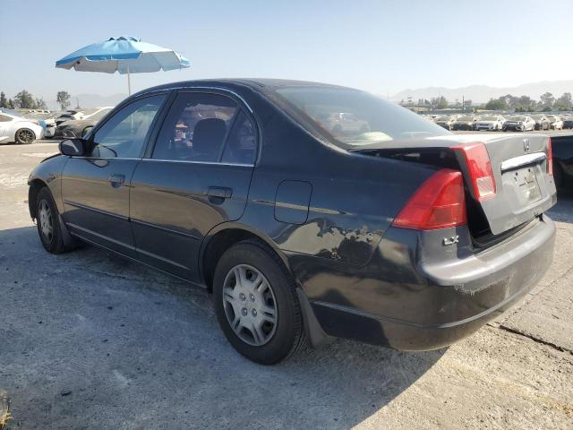 HONDA CIVIC LX 2002 black  gas JHMES16522S000046 photo #3