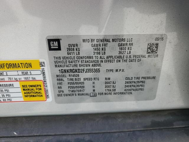 2015 CHEVROLET TRAVERSE L 1GNKRGKD2FJ355365