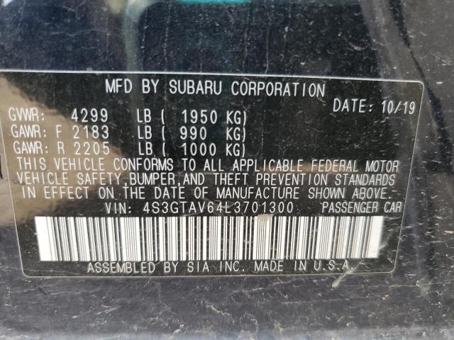 2020 SUBARU IMPREZA PR 4S3GTAV64L3701300