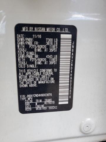 2017 NISSAN ARMADA SV JN8AY2ND4H9003676