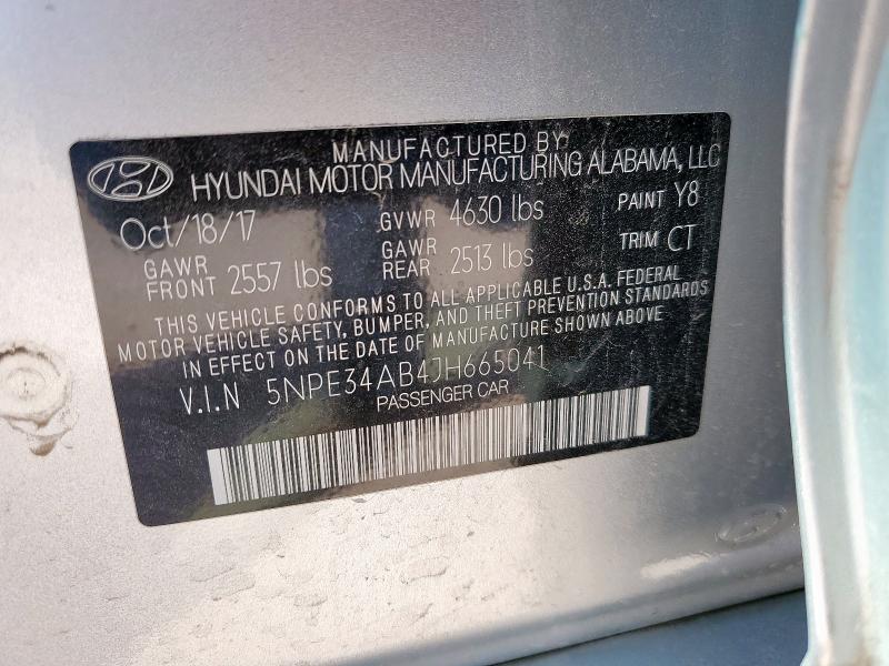 2018 HYUNDAI SONATA SPO 5NPE34AB4JH665041