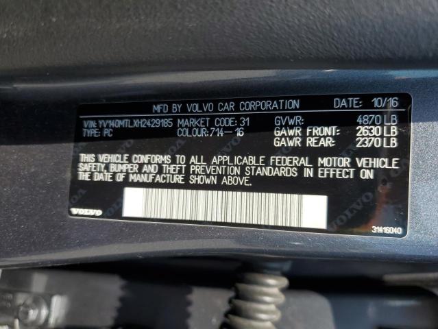 2017 VOLVO S60 DYNAMI YV140MTLXH2429185