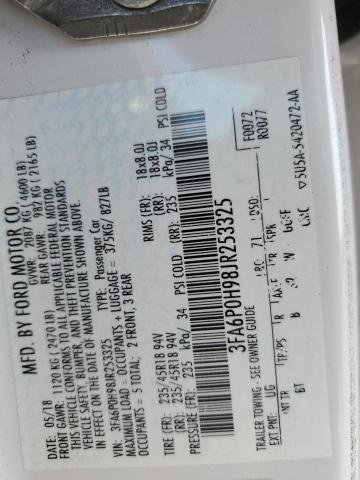 2018 FORD FUSION SE 3FA6P0H98JR253325