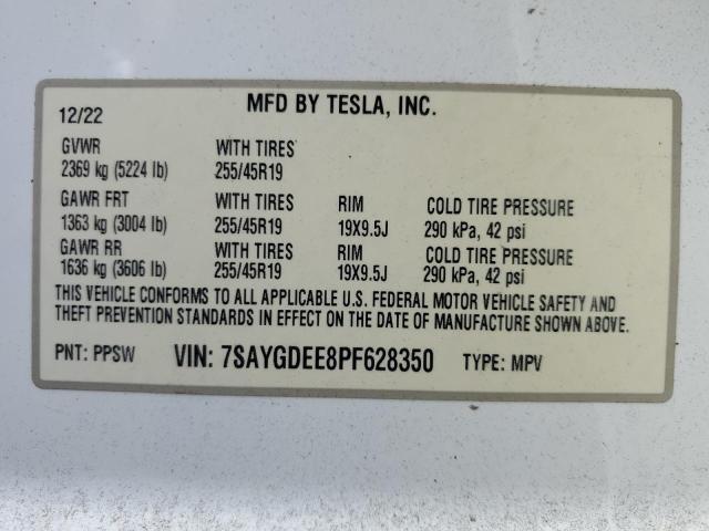 2023 TESLA MODEL Y - 7SAYGDEE8PF628350