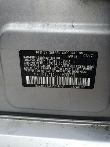2018 SUBARU WRX JF1VA1A69J9809723