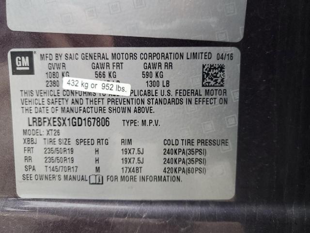 2016 BUICK ENVISION PREMIUM LRBFXESX1GD167806