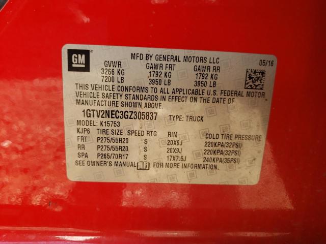 2016 GMC SIERRA K15 1GTV2NEC3GZ305837