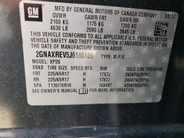 2018 CHEVROLET EQUINOX LS 2GNAXREV5J6186109