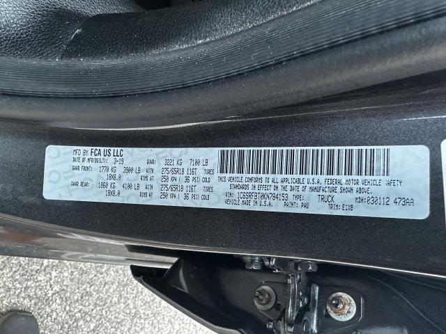 2019 RAM 1500 BIG H 1C6SRFBT0KN784153