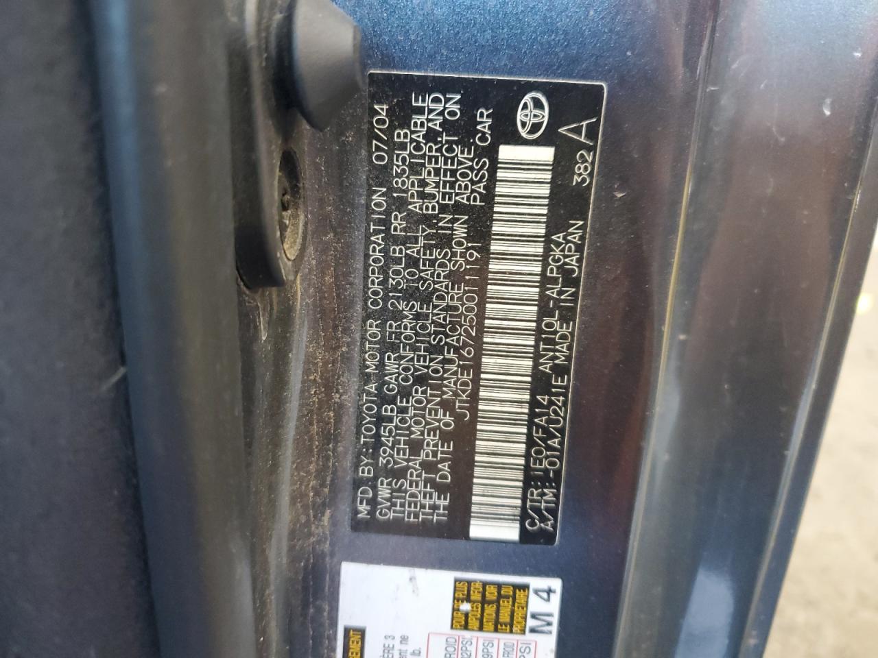 Lot #3191558023 2005 TOYOTA SCION TC