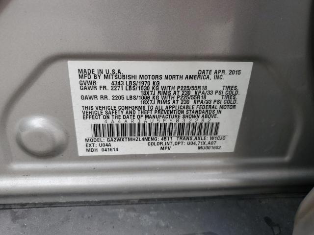 2015 MITSUBISHI OUTLANDER 4A4AR3AU5FE032282