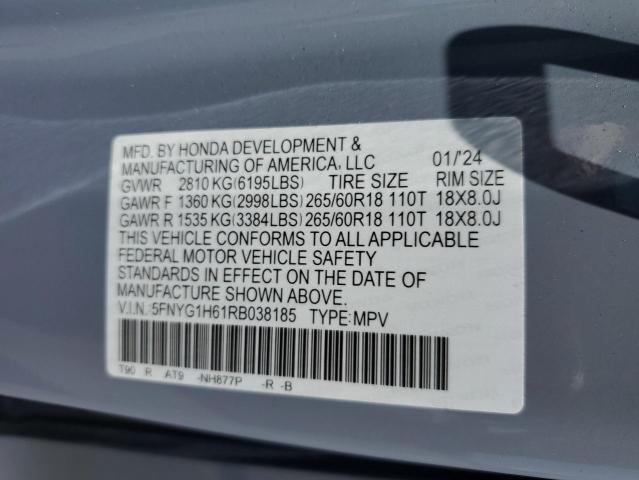 2024 HONDA PILOT TRAI 5FNYG1H61RB038185