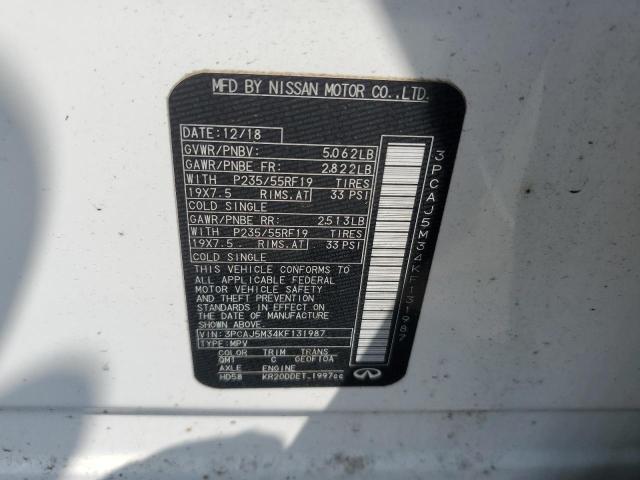 2019 INFINITI QX50 ESSEN 3PCAJ5M34KF131987