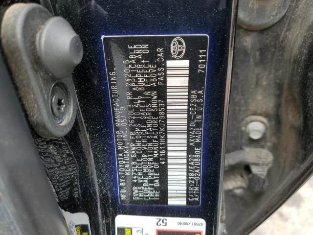 2019 TOYOTA CAMRY L 4T1B11HK7KU798537