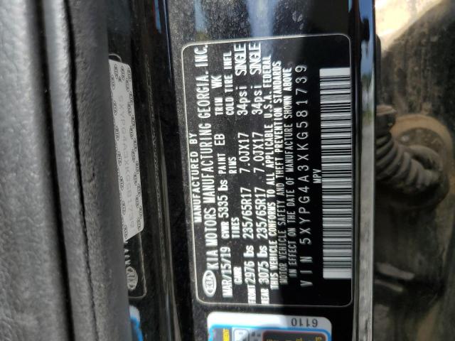 2019 KIA SORENTO L 5XYPG4A3XKG581739