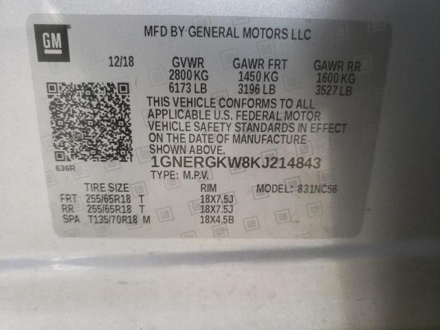 2019 CHEVROLET TRAVERSE L 1GNERGKW8KJ214843