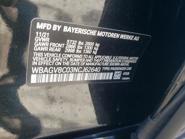 2022 BMW M850XI WBAGV8C03NCJ62640
