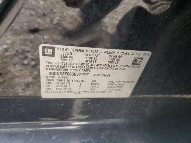 2016 CHEVROLET SILVERADO K1500 LTZ 3GCUKSEC6GG334646