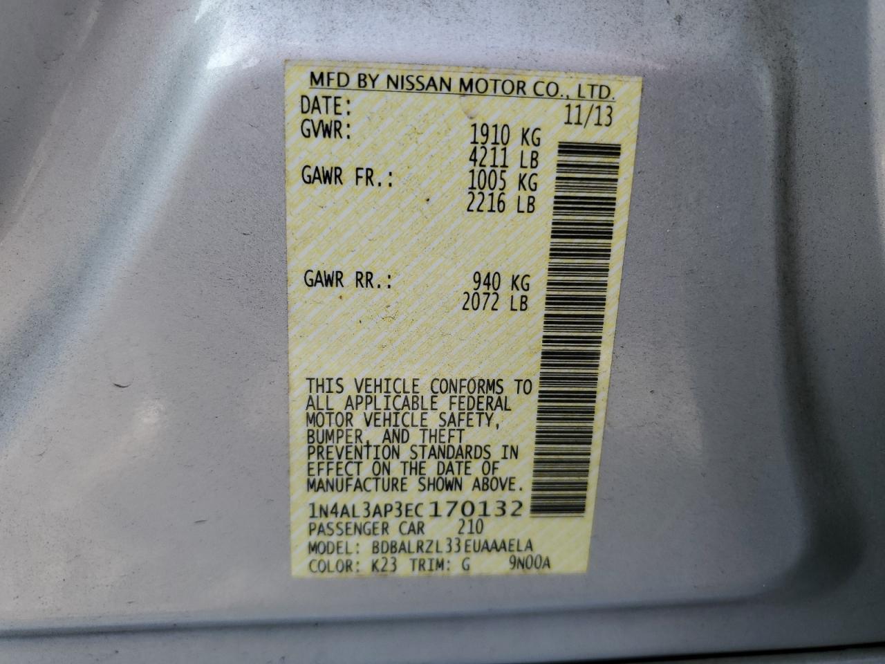 Nissan Altima 2.5 2014