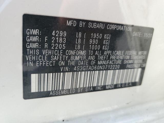 2022 SUBARU IMPREZA PR 4S3GTAD60N3712220