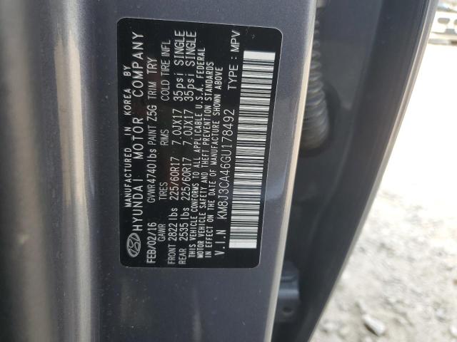 2016 HYUNDAI TUCSON LIM KM8J3CA46GU178492
