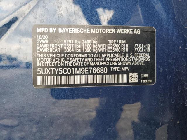 2021 BMW X3 XDRIVE3 - 5UXTY5C01M9E76680