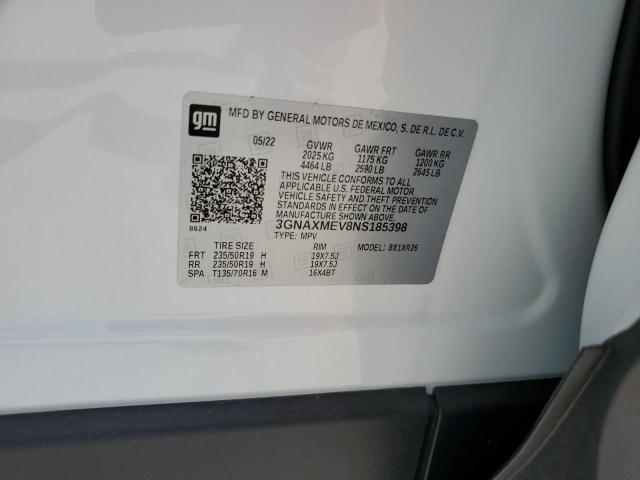 2022 CHEVROLET EQUINOX RS - 3GNAXMEV8NS185398