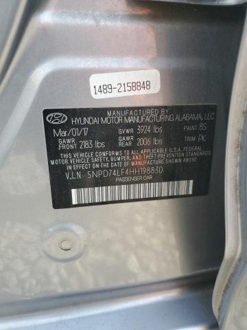 2017 HYUNDAI ELANTRA SE - 5NPD74LF4HH198830