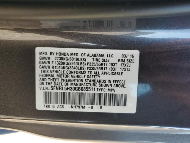 2016 HONDA ODYSSEY SE 5FNRL5H30GB085511