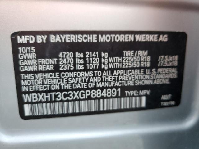 2016 BMW X1 XDRIVE2 - WBXHT3C3XGP884891
