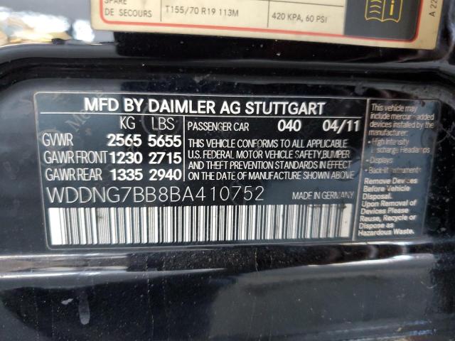 2011 MERCEDES-BENZ S 550 - WDDNG7BB8BA410752