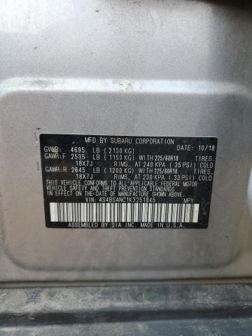 2019 SUBARU OUTBACK 2.5I LIMITED 4S4BSANC1K3251845