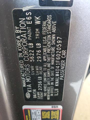 2015 KIA K900 KNALW4D41F6020597