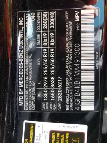 2021 MERCEDES-BENZ GLE 350 4M 4JGFB4KB1MA491300