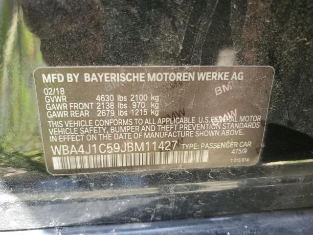 2018 BMW 430I GRAN WBA4J1C59JBM11427