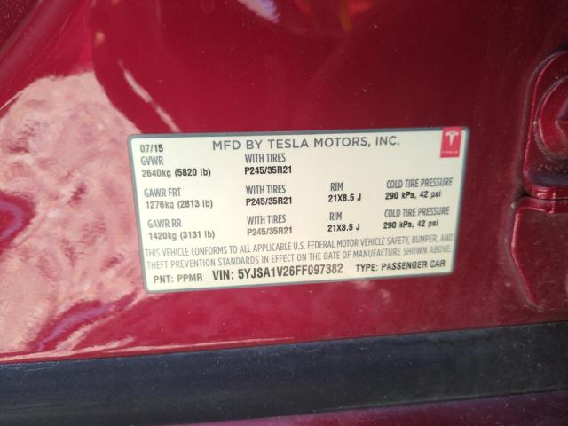 2015 TESLA MODEL 3 5YJSA1V26FF097382