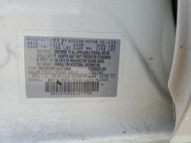 2019 NISSAN VERSA S - 3N1CN7AP1KL879908