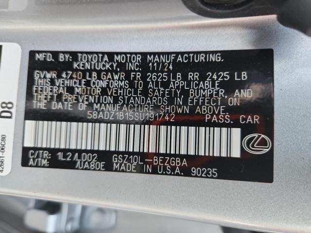2025 LEXUS ES 350 BAS 58ADZ1B15SU191742