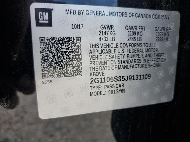 2018 CHEVROLET IMPALA LT 2G1105S35J9131109