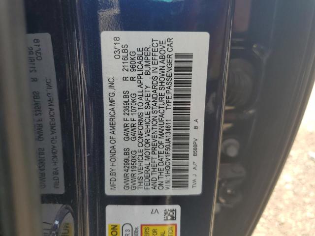 2018 HONDA ACCORD EXL - 1HGCV1F50JA134611