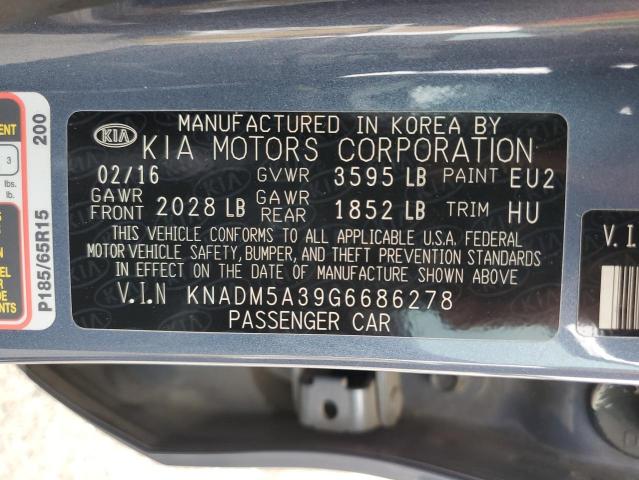 2016 KIA RIO LX KNADM5A39G6686278